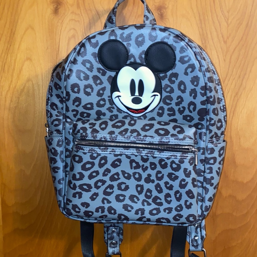 Mickey Leopard Print Backpack